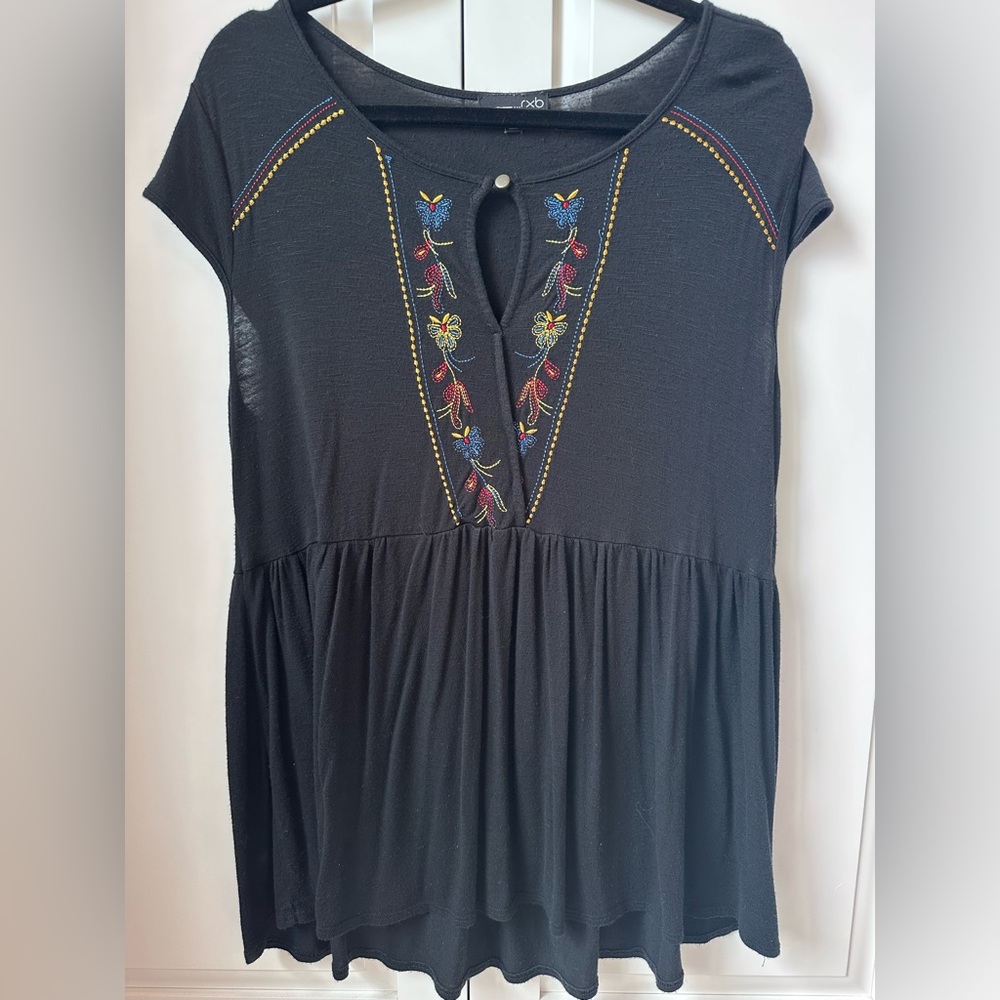 rxb Black Floral L Shirt